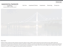 Tablet Screenshot of madisonparkercapital.com